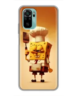 Чехол для Xiaomi Redmi Note 10 5G с картинкой «Губка Боб повар» Чехол для Xiaomi Redmi Note 10 5G с картинкой «Губка Боб повар»
