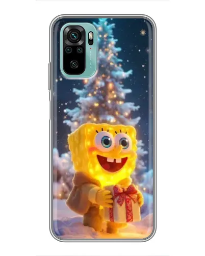 Чехол для Xiaomi Redmi Note 10 5G с картинкой «Рождественский Спанч Боб» Чехол для Xiaomi Redmi Note 10 5G с картинкой «Рождественский Спанч Боб»