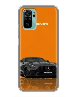 Чехол для Xiaomi Redmi Note 10 5G с картинкой «Оранжевый Mercedes AMG» Чехол для Xiaomi Redmi Note 10 5G с картинкой «Оранжевый Mercedes AMG»