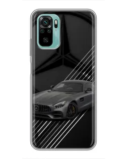 Чехол для Xiaomi Redmi Note 10 5G с картинкой «Mercedes AMG — графика» Чехол для Xiaomi Redmi Note 10 5G с картинкой «Mercedes AMG — графика»