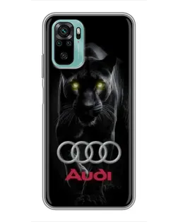 Чохол для Xiaomi Redmi Note 10 5G з картинкою «Пантера та Audi»
