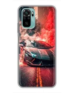 Чехол для Xiaomi Redmi Note 10 5G с картинкой «Lamborghini красный дым» Чехол для Xiaomi Redmi Note 10 5G с картинкой «Lamborghini красный дым»
