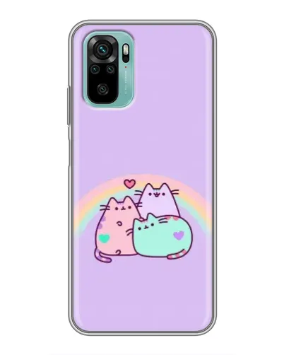 Чехол для Xiaomi Redmi Note 10 5G с картинкой «Радужные Пушины»