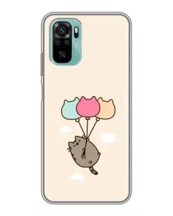 Чехол для Xiaomi Redmi Note 10 5G с картинкой «Пушин на шариках» Чехол для Xiaomi Redmi Note 10 5G с картинкой «Пушин на шариках»