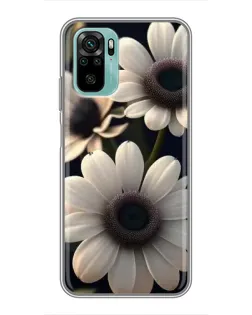 Чехол для Xiaomi Redmi Note 10 5G с картинкой «Белые маргаритки макро»