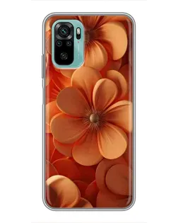 Чехол для Xiaomi Redmi Note 10 5G с картинкой «Оранжевый макро цветок»