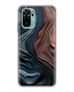 Чехол для Xiaomi Redmi Note 10 5G с картинкой «Цветные волны каньона»