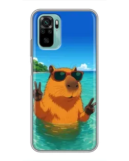 Чохол для Xiaomi Redmi Note 10 5G з картинкою «Морська капібара» Чохол для Xiaomi Redmi Note 10 5G з картинкою «Морська капібара»