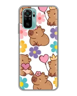 Чохол для Xiaomi Redmi Note 10 5G з картинкою «Квітковий паттерн капібар» Чохол для Xiaomi Redmi Note 10 5G з картинкою «Квітковий паттерн капібар»