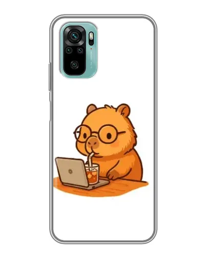 Чохол для Xiaomi Redmi Note 10 5G з картинкою «Капібара з ноутбуком» Чохол для Xiaomi Redmi Note 10 5G з картинкою «Капібара з ноутбуком»