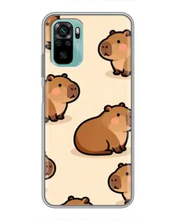 Чохол для Xiaomi Redmi Note 10 5G з картинкою «Паттерн милих капібар» Чохол для Xiaomi Redmi Note 10 5G з картинкою «Паттерн милих капібар»
