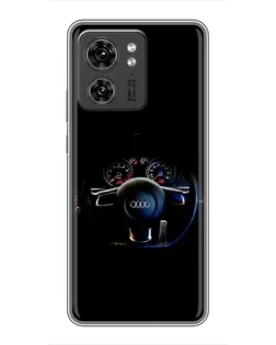 Чехол для Xiaomi Redmi Note 10 Pro 5g с картинкой «Салон Audi — руль»