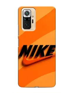 Чехол для Xiaomi Redmi Note 10 Pro с картинкой «Оранжевый драйв Nike»
