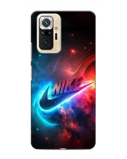 Чехол для Xiaomi Redmi Note 10 Pro с картинкой «Огненный логотип Nike»