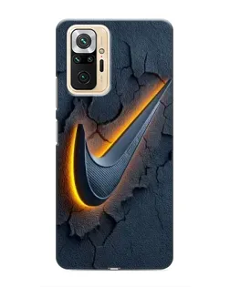 Чехол для Xiaomi Redmi Note 10 Pro с картинкой «Объемный логотип Найк»