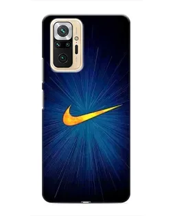 Чехол для Xiaomi Redmi Note 10 Pro с картинкой «Синий пульс Nike» Чехол для Xiaomi Redmi Note 10 Pro с картинкой «Синий пульс Nike»