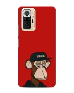 Чохол для Xiaomi Redmi Note 10 Pro з картинкою «Bored Ape — червоний фон» Чохол для Xiaomi Redmi Note 10 Pro з картинкою «Bored Ape — червоний фон»