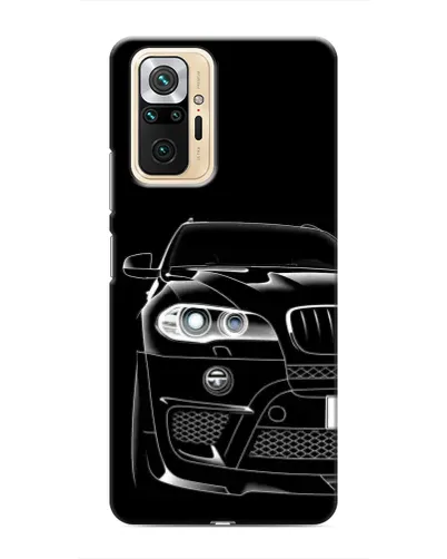 Чехол для Xiaomi Redmi Note 10 Pro с картинкой «Темный силуэт BMW»