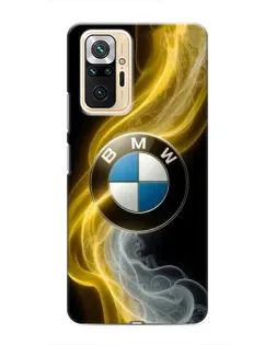Чехол для Xiaomi Redmi Note 10 Pro с картинкой «Золотистый дым BMW»