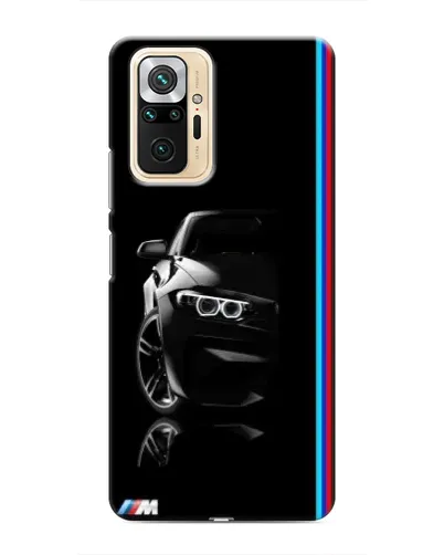 Чехол для Xiaomi Redmi Note 10 Pro с картинкой «Силуэт BMW в темноте»