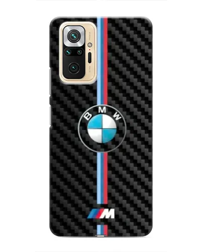 Чехол для Xiaomi Redmi Note 10 Pro с картинкой «Эмблема BMW и карбон»