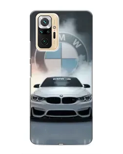 Чехол для Xiaomi Redmi Note 10 Pro с картинкой «BMW в белом дыму»