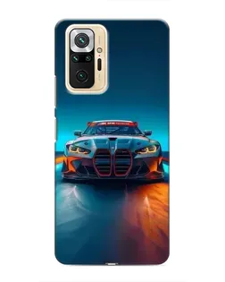 Чехол для Xiaomi Redmi Note 10 Pro с картинкой «BMW — огни неона»