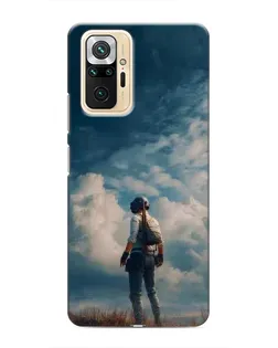 Чохол для Xiaomi Redmi Note 10 Pro з картинкою «Герой PUBG на скелі»