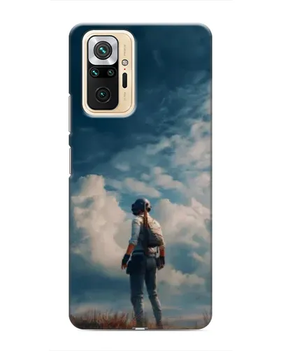 Чохол для Xiaomi Redmi Note 10 Pro з картинкою «Герой PUBG на скелі»