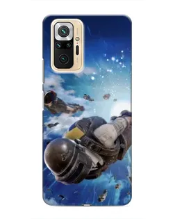 Чохол для Xiaomi Redmi Note 10 Pro з картинкою «Десант PUBG — стрибок»