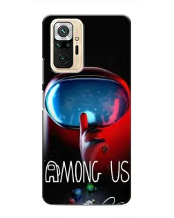 Чохол для Xiaomi Redmi Note 10 Pro з картинкою «Червоний імпостер — макро»