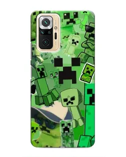 Чохол для Xiaomi Redmi Note 10 Pro з картинкою «Кріпери Minecraft»
