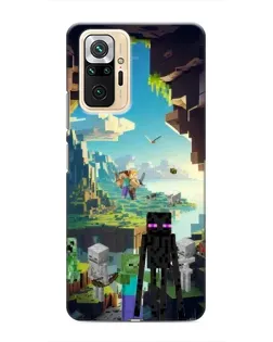 Чехол для Xiaomi Redmi Note 10 Pro с картинкой «Эндермен в лесу»