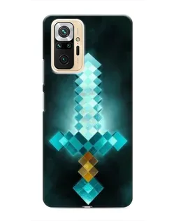 Чехол для Xiaomi Redmi Note 10 Pro с картинкой «Алмазный меч неон»