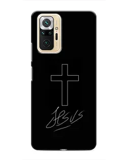 Чехол для Xiaomi Redmi Note 10 Pro с картинкой «Графический крест Jesus»