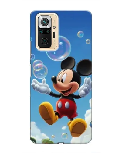 Чехол для Xiaomi Redmi Note 10 Pro с картинкой «Mickey и мыльные пузыри»