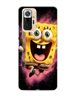 Чехол для Xiaomi Redmi Note 10 Pro с картинкой «Взрывной Спанч Боб»