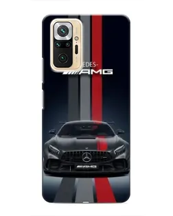 Чехол для Xiaomi Redmi Note 10 Pro с картинкой «Mercedes — белый карбон»
