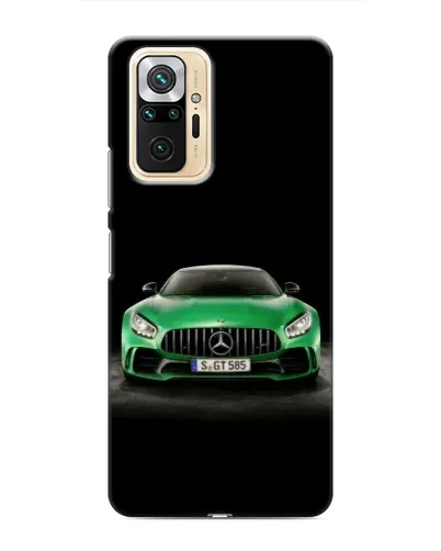 Чехол для Xiaomi Redmi Note 10 Pro с картинкой «Mercedes — неоновый лого»