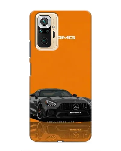 Чехол для Xiaomi Redmi Note 10 Pro с картинкой «Оранжевый Mercedes AMG»