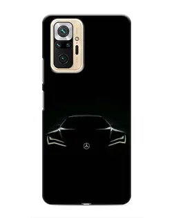 Чехол для Xiaomi Redmi Note 10 Pro с картинкой «Mercedes — силуэт авто» Чехол для Xiaomi Redmi Note 10 Pro с картинкой «Mercedes — силуэт авто»