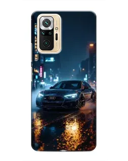 Чехол для Xiaomi Redmi Note 10 Pro с картинкой «Ночной город и Audi»