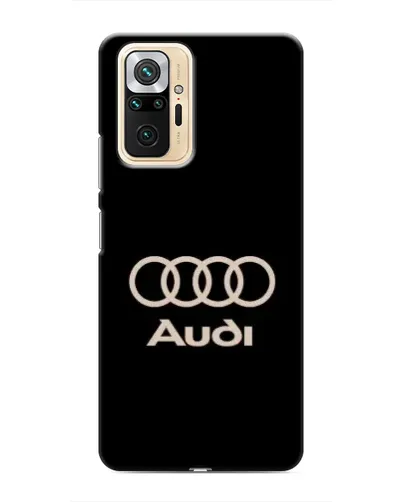 Чехол для Xiaomi Redmi Note 10 Pro с картинкой «Audi — золотой логотип»