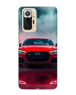 Чехол для Xiaomi Redmi Note 10 Pro с картинкой «Audi RS — красный стиль»