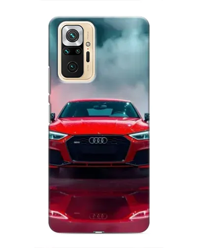 Чехол для Xiaomi Redmi Note 10 Pro с картинкой «Audi RS — красный стиль»