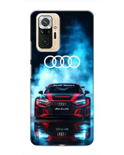Чехол для Xiaomi Redmi Note 10 Pro с картинкой «Audi Sport — неон»