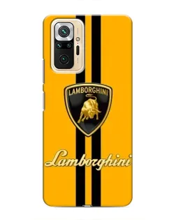 Чехол для Xiaomi Redmi Note 10 Pro с картинкой «Lamborghini Stripe желтый»