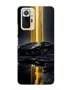 Чохол для Xiaomi Redmi Note 10 Pro з картинкою «Нічний Lamborghini драйв»