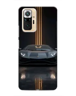 Чохол для Xiaomi Redmi Note 10 Pro з картинкою «Lamborghini золоті лінії»
