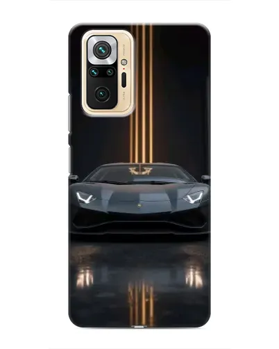 Чехол для Xiaomi Redmi Note 10 Pro с картинкой «Lamborghini золотые линии»